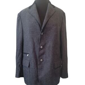 Luxury Menswear Corneliani Gray Wool Cashmere Blazer Sport Coat 44R Tailored